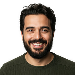 Fototapeta premium Happy smiling man portrait isolated on transparent background