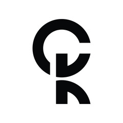 The image shows a geometric monogram logo design of an initial letter CK in black color that looks clean and bold on a white background 