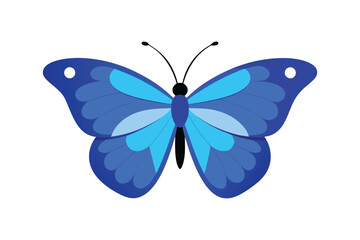 Vibrant And Detailed Blue Morpho Butterfly A Stunning Insect Design vector art illustration