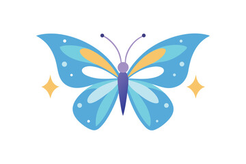 Magical And Enchanting Butterfly Design With Glistening Sparkles vector art illustration