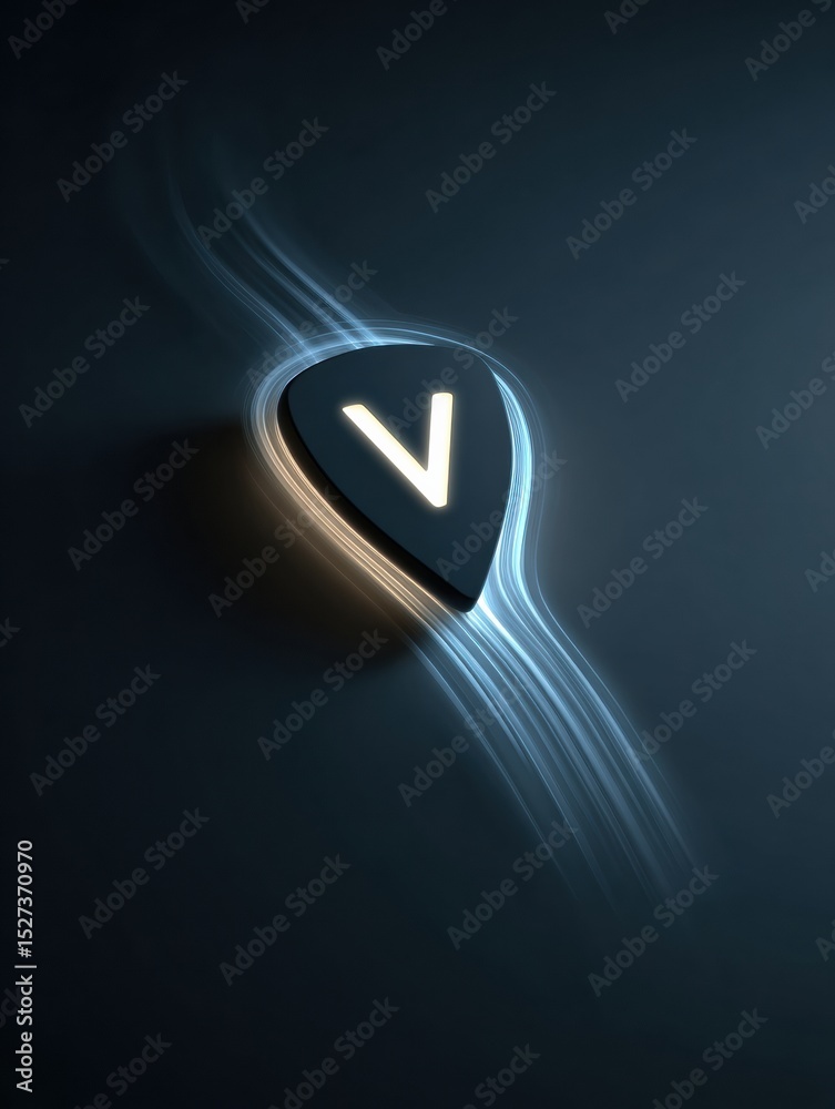 Leinwandbilder Icon Representing Anonymous Web Browsing With VPN Trail on a Dark Background Emphasizing Security and Privacy