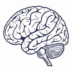 Brain with halftone stipple effect vector	