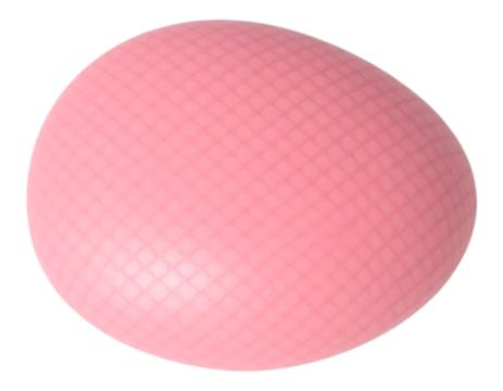 3D Render of a Smooth Pink Egg-Shaped Sphere with Gradient
