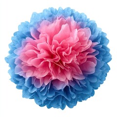 Vibrant ombre paper flower pom-pom