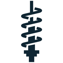 Suspension spring icon vector for crucial automotive components, shock absorption, and vehicle stability. It's ideal for car repair, performance, and mechanical engineering.