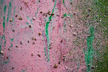 Artistic abstract canvas painted by hand with vibrant tones, spontaneous forms, and modern art appeal