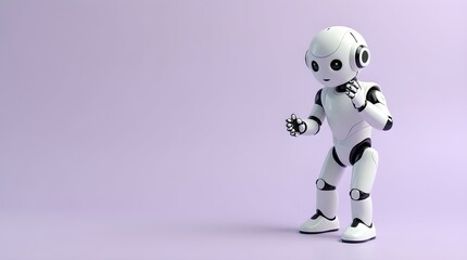 Fototapeta premium AI Robot agent customer support robot leaning 