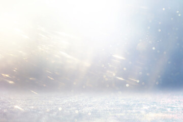 Background of bright white lens flare lights. Abstract image