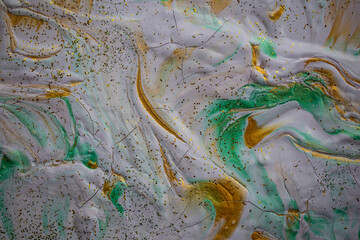 Bold handmade abstract painting featuring layered brushstrokes, expressive textures, and rich color composition