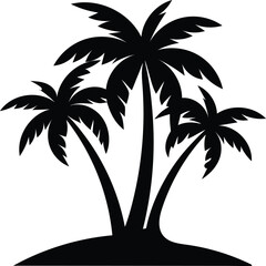 palm tree silhouette vector
