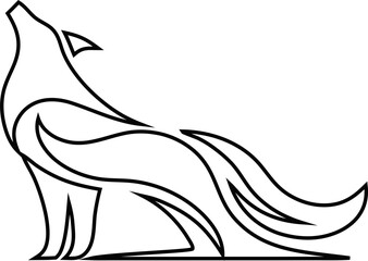 line vector logos fox, wolf, jackal for branding.