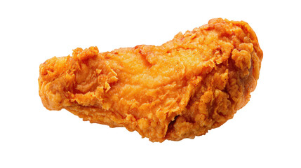 A crispy fried chicken piece isolated on transparent background
