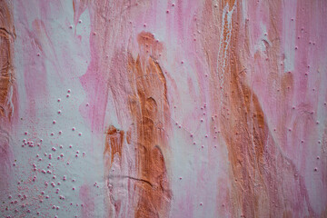 Abstract handmade painting with expressive brushstrokes, vivid colors, and textured surface on...