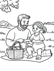 Picnic with Dad in the Countryside