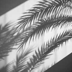 야자수 나무 잎 그림자