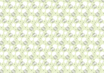 【日本の伝統模様】梅のシームレスパターン（緑系） / Ume – Japanese Traditional plum blossom Pattern (Green Tones)