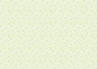 【日本の伝統模様】梅のシームレスパターン（緑系） / Ume – Japanese Traditional plum blossom Pattern (Green Tones)