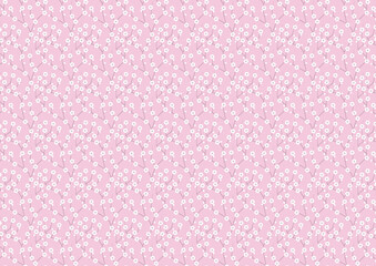 【日本の伝統模様】梅のシームレスパターン（赤系） / Ume – Japanese Traditional plum blossom Pattern (Red Tones)