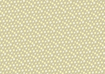 【日本の伝統模様】梅のシームレスパターン（黄系） / Ume – Japanese Traditional plum blossom Pattern (Yellow Tones)