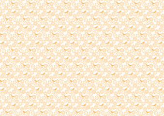 【日本の伝統模様】梅のシームレスパターン（黄系） / Ume – Japanese Traditional plum blossom Pattern (Yellow Tones)