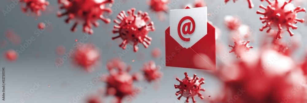 Poster 3D Phishing Site Icon Transforming Into Malware, Illustrating Online Security Threats and Cyber Deception in a Minimalist Style