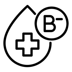 blood type b Line Icon