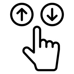 화살표 선택하는 손가락 아이콘