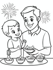 Diwali Festivities with Father and Daughter