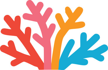 colorful coral sea vector illustration	
