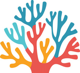 Obraz premium colorful coral sea vector illustration 