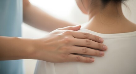 Comforting Hand on Shoulder Showing Empathy and Support