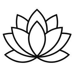 Lotus Blossom Silhouette: A minimalist yet elegant representation of a lotus flower, symbolizing purity, enlightenment, and spiritual awakening.