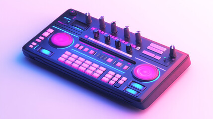 audioboard futuristic on white background