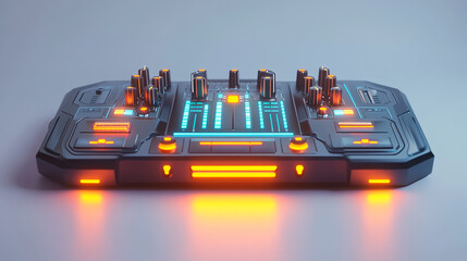 audioboard futuristic on white background