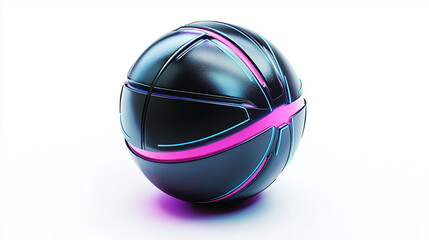 futuristic basket ball 3d design isolated