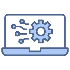 Network Technology Blue Icon