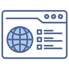 Domain Registration Blue Icon