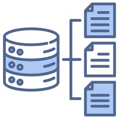 Data Modelling Blue Icon