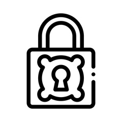 padlock line icon