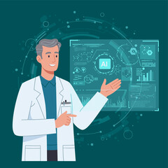 Concept vector illustration of a medical business.