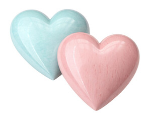 Fototapeta premium pink heart on white background