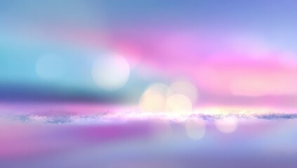 Pastel-hued, ethereal landscape with soft light