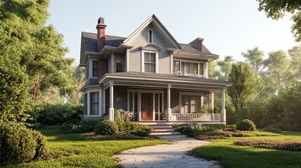 Classic American home designs enhanced with generative AI.