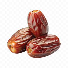 realistic 3d fresh date fruits isolated on transparent background