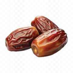 realistic 3d fresh date fruits isolated on transparent background