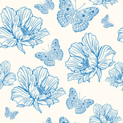Botanical seamless pattern