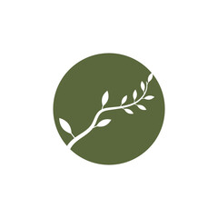 Stylized branch logo vector and symbol