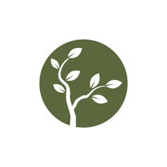 Stylized branch logo vector and symbol