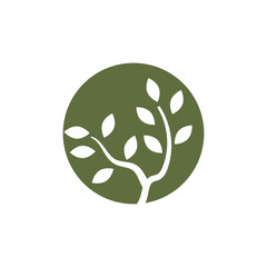 Stylized branch logo vector and symbol