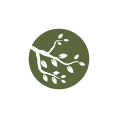 Stylized branch logo vector and symbol